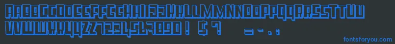 SuperCubeBlod Font – Blue Fonts on Black Background