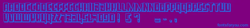 SuperCubeBlod Font – Blue Fonts on Purple Background