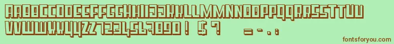 SuperCubeBlod Font – Brown Fonts on Green Background