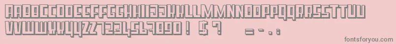SuperCubeBlod Font – Gray Fonts on Pink Background