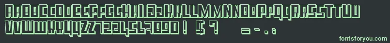 SuperCubeBlod Font – Green Fonts on Black Background