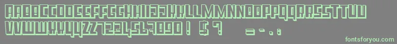 SuperCubeBlod Font – Green Fonts on Gray Background