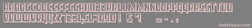 SuperCubeBlod Font – Pink Fonts on Gray Background