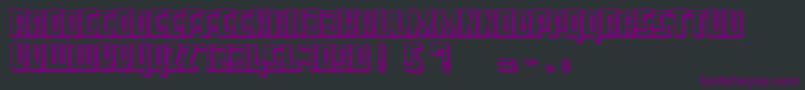SuperCubeBlod Font – Purple Fonts on Black Background