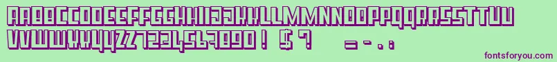 SuperCubeBlod Font – Purple Fonts on Green Background