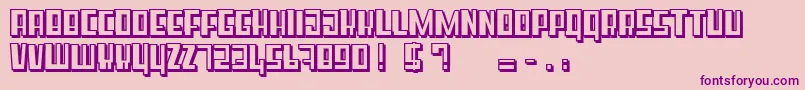 SuperCubeBlod Font – Purple Fonts on Pink Background