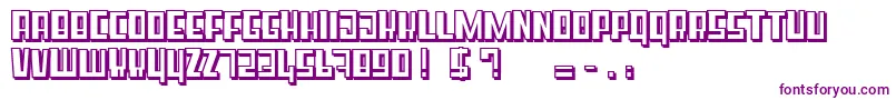 SuperCubeBlod Font – Purple Fonts on White Background