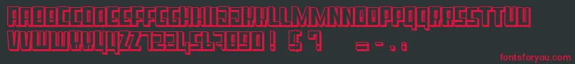 SuperCubeBlod Font – Red Fonts on Black Background