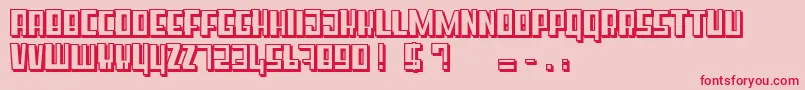 SuperCubeBlod Font – Red Fonts on Pink Background