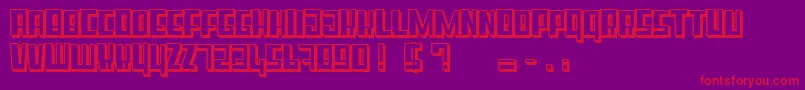 SuperCubeBlod Font – Red Fonts on Purple Background