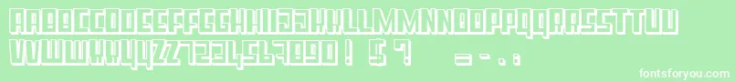 SuperCubeBlod-fontti – valkoiset fontit vihreällä taustalla