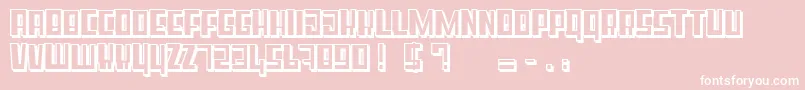 SuperCubeBlod Font – White Fonts on Pink Background