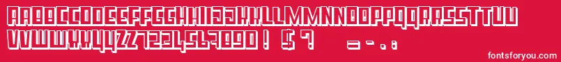 SuperCubeBlod Font – White Fonts on Red Background