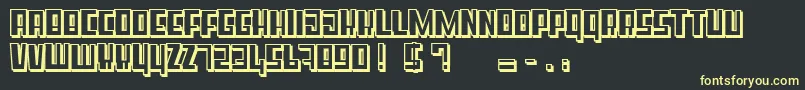 SuperCubeBlod Font – Yellow Fonts on Black Background