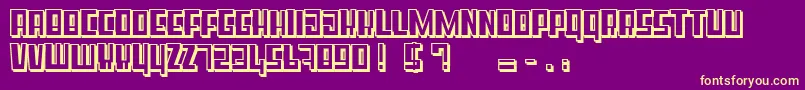 SuperCubeBlod Font – Yellow Fonts on Purple Background