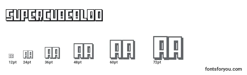 SuperCubeBlod Font Sizes