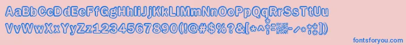 Educated Font – Blue Fonts on Pink Background