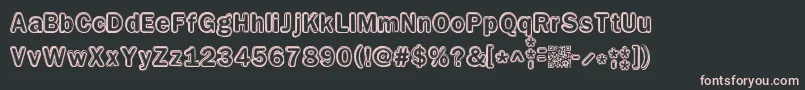 Educated Font – Pink Fonts on Black Background