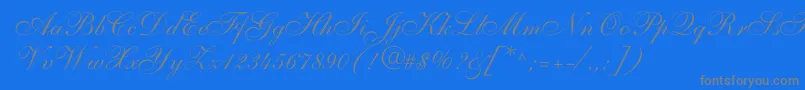 fuente ShelleyallegroscriptNormal – Fuentes Grises Sobre Fondo Azul