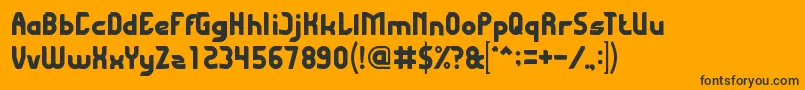 FlyingBird Font – Black Fonts on Orange Background