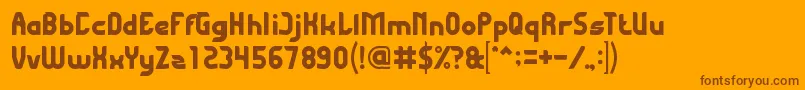 FlyingBird Font – Brown Fonts on Orange Background