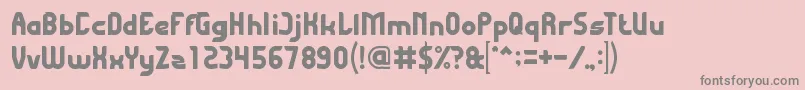 フォントFlyingBird – ピンクの背景に灰色の文字