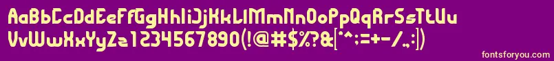 FlyingBird Font – Yellow Fonts on Purple Background