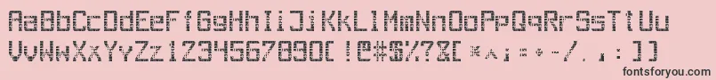OutAegLcd Font – Black Fonts on Pink Background