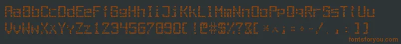 OutAegLcd Font – Brown Fonts on Black Background