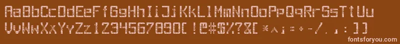 OutAegLcd Font – Pink Fonts on Brown Background