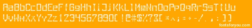OutAegLcd Font – White Fonts on Orange Background