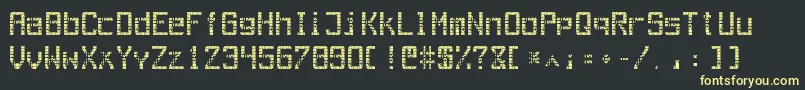 OutAegLcd Font – Yellow Fonts on Black Background