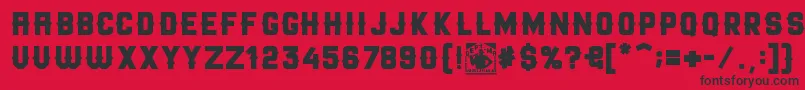 Depalma Font – Black Fonts on Red Background