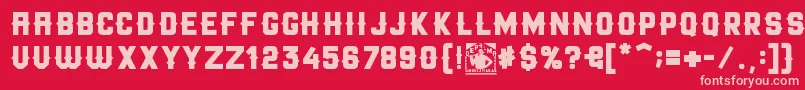 Depalma Font – Pink Fonts on Red Background