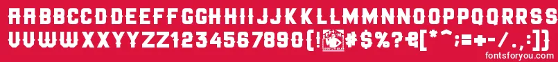 Depalma Font – White Fonts on Red Background