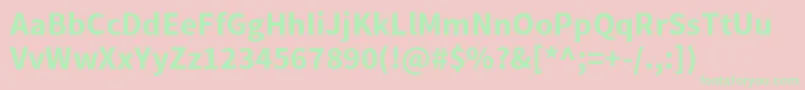 SourcesansproBold Font – Green Fonts on Pink Background