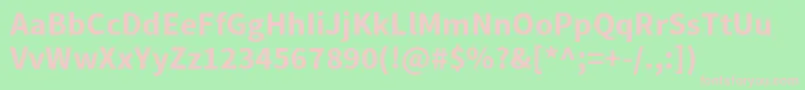 SourcesansproBold Font – Pink Fonts on Green Background