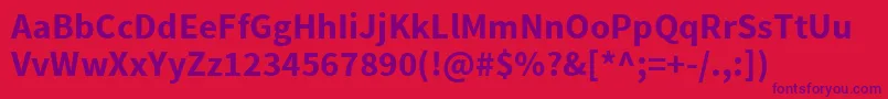 SourcesansproBold Font – Purple Fonts on Red Background