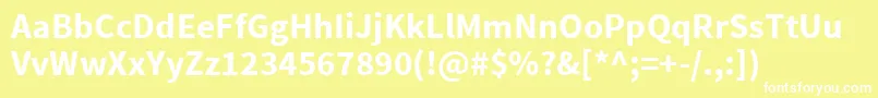 SourcesansproBold Font – White Fonts on Yellow Background