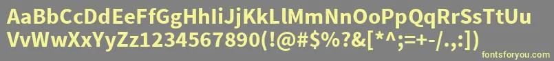 SourcesansproBold Font – Yellow Fonts on Gray Background