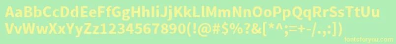 SourcesansproBold Font – Yellow Fonts on Green Background