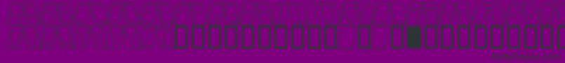 フォントDominoNormalKursivOmrids – 紫の背景に黒い文字