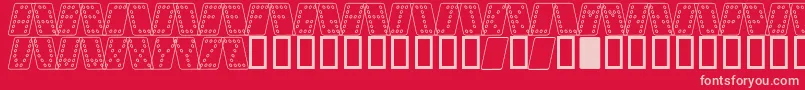 DominoNormalKursivOmrids Font – Pink Fonts on Red Background