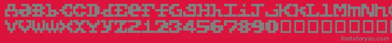 5x5Basic Font – Gray Fonts on Red Background