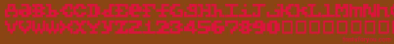 5x5Basic Font – Red Fonts on Brown Background