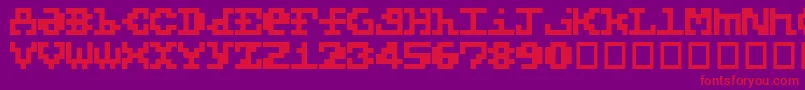 Шрифт 5x5Basic – красные шрифты на фиолетовом фоне