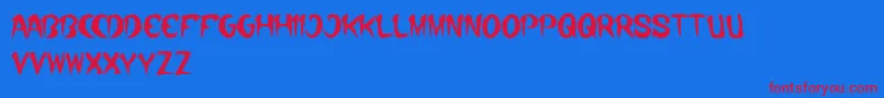 WhereWolf Font – Red Fonts on Blue Background