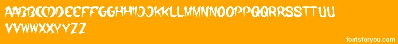 WhereWolf Font – White Fonts on Orange Background