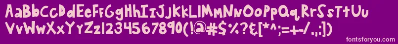 Kbwanderaround Font – Pink Fonts on Purple Background