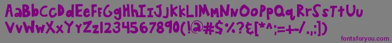 Kbwanderaround Font – Purple Fonts on Gray Background
